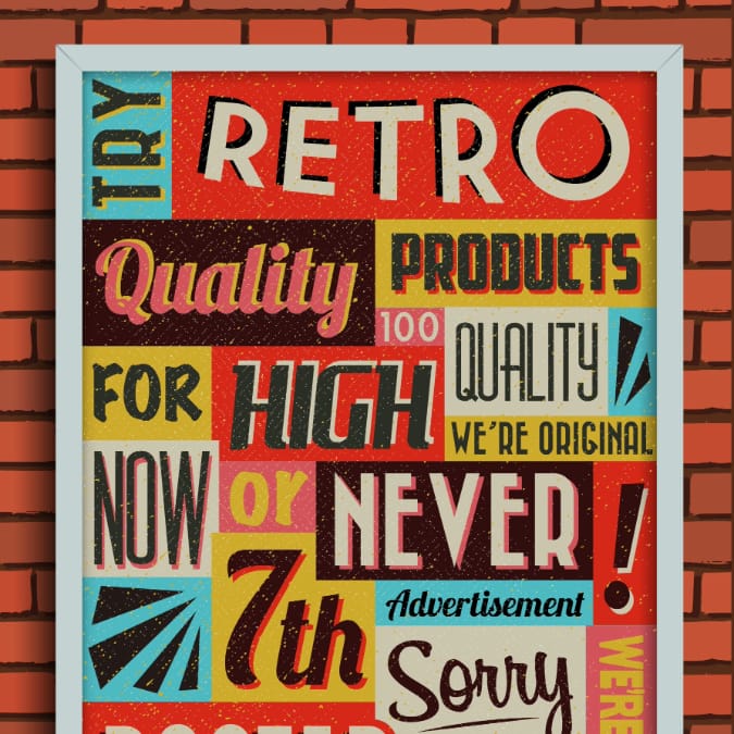 retro typography