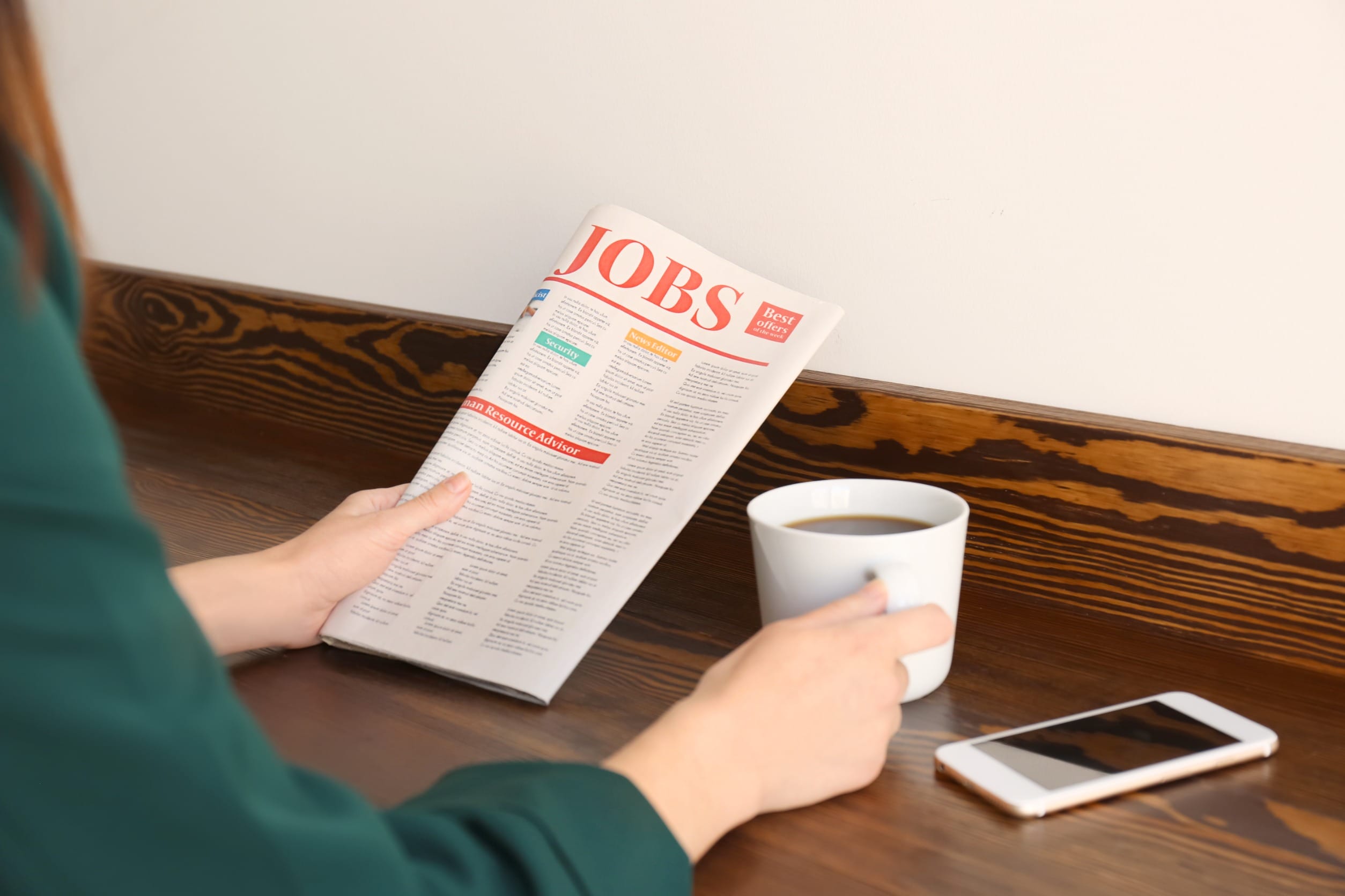 woman looking at jobs