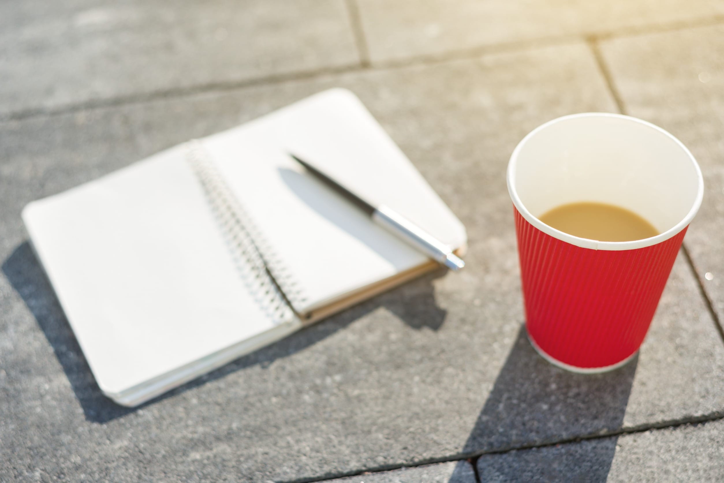 coffee and notebook