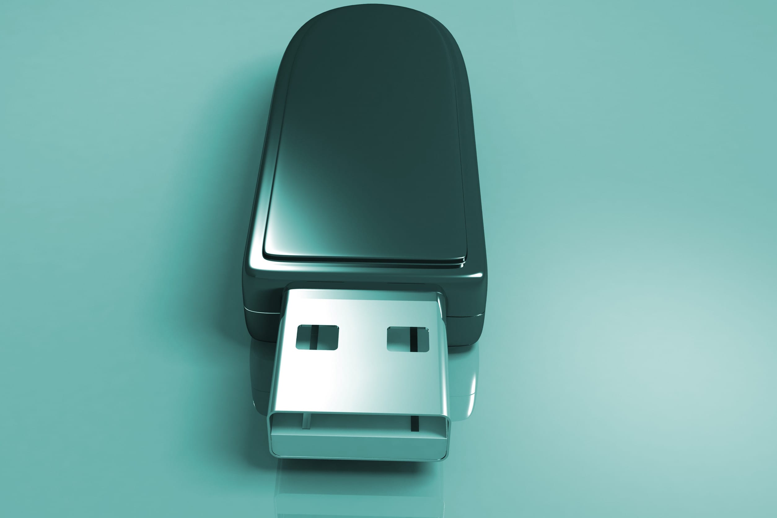Digital illustration of USB flash drive in isolated background